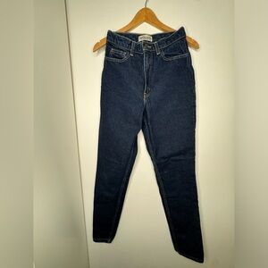 American Apparel High Rise Dark Blue Jeans